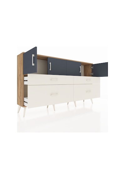 Arges Konsol 2 Raflı 4 Çekmeceli 4 Kapaklı 176x30x99 Çam-antrasit Çam-antrasit/aytaşı Arges Konsol 2 Raflı 4 Çekmeceli 4 Kapaklı 176x30x99 Çam-antrasit Çam-antrasit/aytaşı