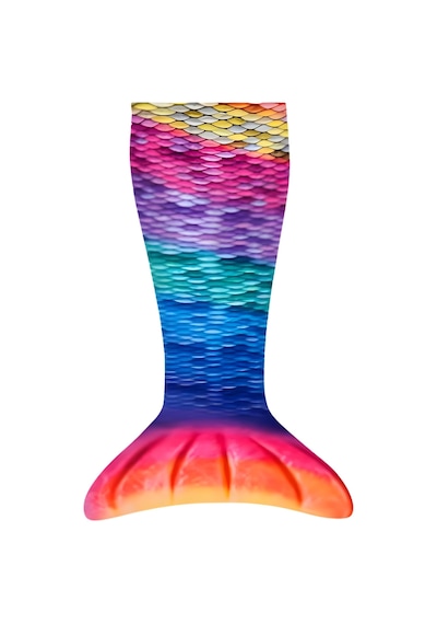Kuaki Mermaids Deniz Kızı Kostümlü Tv Battaniyesi Rainbow Çok Renkli