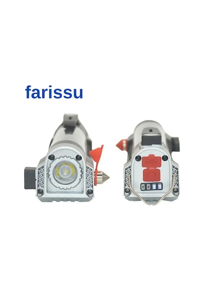 Çok Fonksiyonlu Oto Acil Durum El Feneri - Cob Led, Güneş Enerjili, Cam Kırıcı & Kemer Kesici Siyah