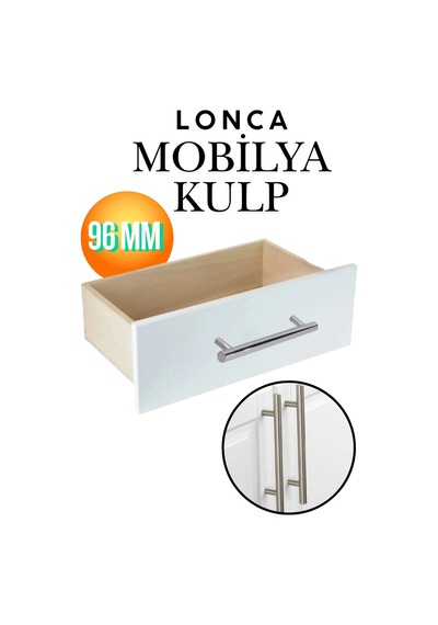 Lonca 96 Mm 9.6 Cm Metal Parlak Krom Mobilya Ve Mutfak Dolap Çekmece Kulpu Dolap Kulbu Şık Tasarım Kulp İnox İnox