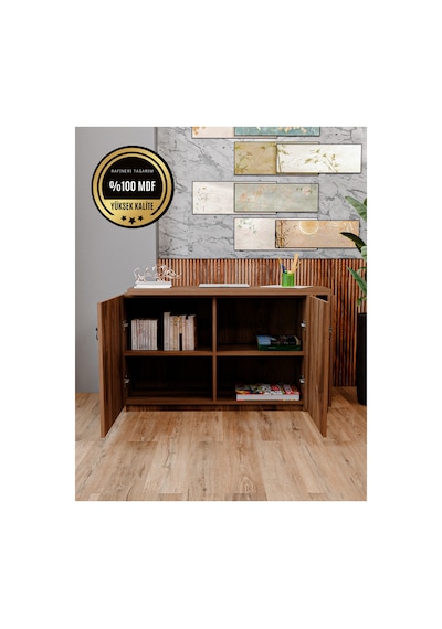 Flor Çalışma Masası Dolaplı Açılır Katlanır Masa Mdf Kahverengi Flor Çalışma Masası Dolaplı Açılır Katlanır Masa Mdf Kahverengi