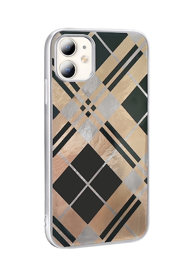 Apple     Uyumlu iPhone 11 Kılıf Desenli Zore Mep Kapak Gri Leopar