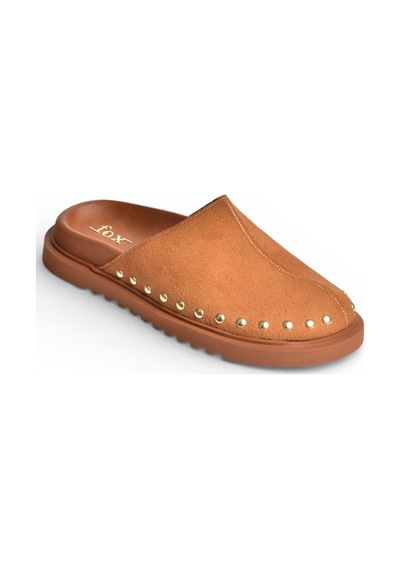 Fox Shoes Y918132902 Taba Süet Önü Kapalı Sabo Terlik