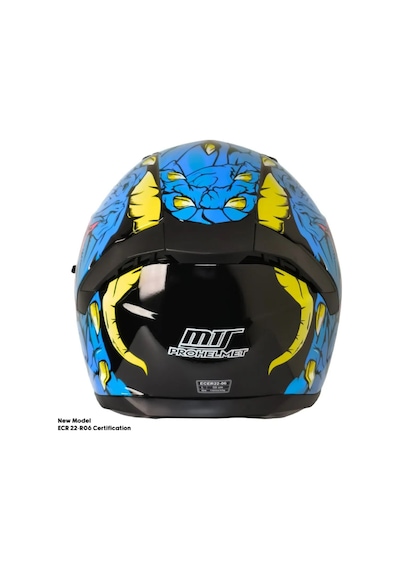 Motosiklet Kask Ece 22.r06 Güneş Vizörlü Full Face Motor Kaskı Kraken Çok Renkli
