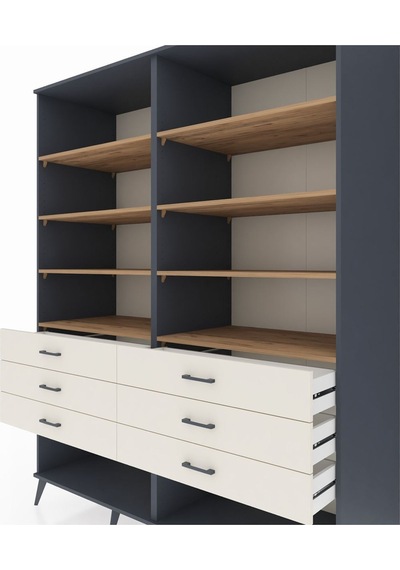 Kronos Gardrop 8 Raflı 6 Çekmeceli 176x59x221 Antrasit-çam/aytaşı Çam/aytaşı Kronos Gardrop 8 Raflı 6 Çekmeceli 176x59x221 Antrasit-çam/aytaşı Çam/aytaşı