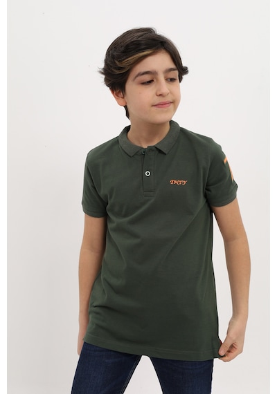 Toontoy Kids Toontoy Erkek Çocuk Nakışlı Tişört Haki