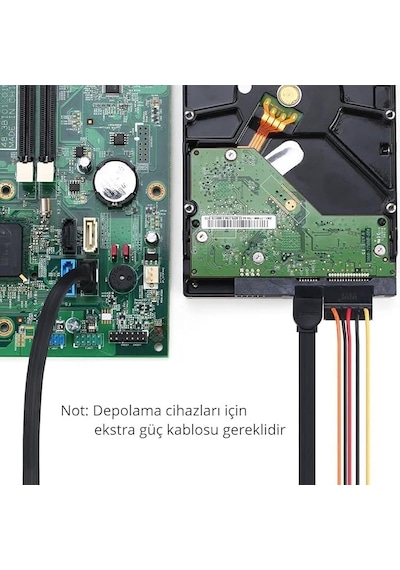 Cm Sata Data Kablo - 90 Derece - Metal Klip Diğer