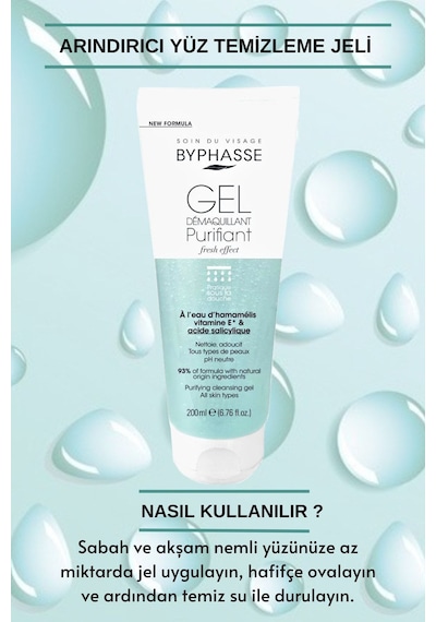 Byphasse Arındırıcı Yüz Temizleme Jeli Tüm Cilt Tipleri 200 ML