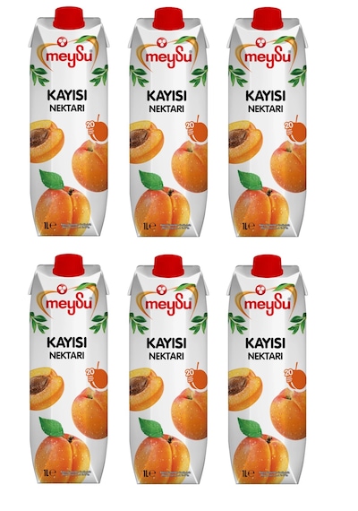 Meysu Kayısı Nektarı 1 Lt X 6 Adet