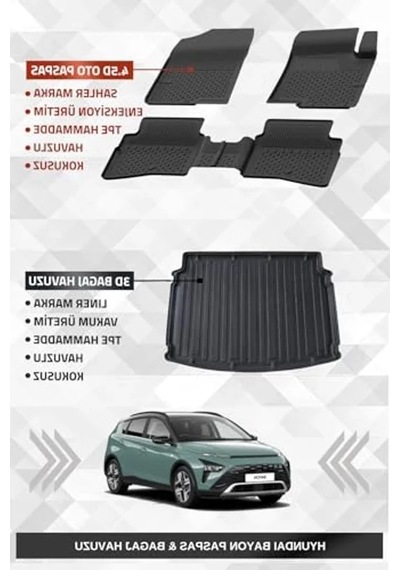 Hyundai Bayon 2021+ Uyumlu Premium 4.5d Havuzlu Paspas Açık Bej