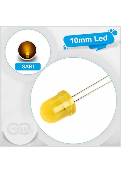 10Mm Sarı Led 10 Adet