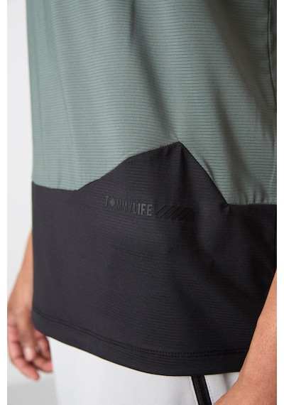 Tommy Life Haki Polyester Nefes Alan Dokulu İnce Esnek Standart Fit Erkek Performans T-shirt - 88383 Haki