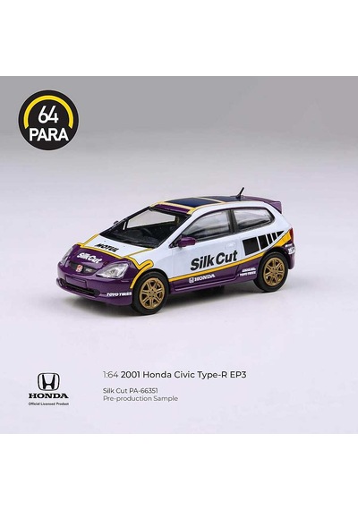 Para64 Honda Civic Type R Ep3 2001 Silk Cut Pa-66351 Çok Renkli