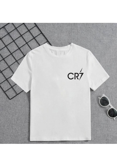 Barlashive Erkek Çocuk Baskılı T-shirt - Beyaz Çok Renkli