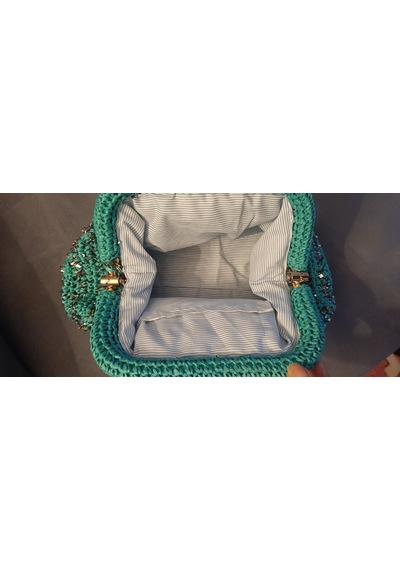 Buva Lolibag Kağıt İp El Çantası Mavi - Turkuaz