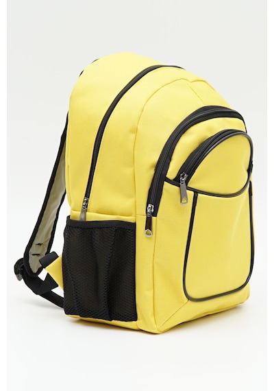 Bags Prime Sarı Çok Bölmeli Günlük Okul Sırt Çantası Yan File Cepli Unisex - Sarı