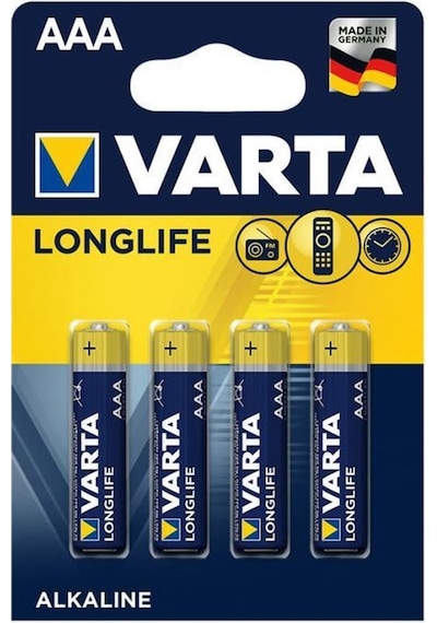 Varta 4103 Longlife Alkalin AAA İnce Kalem Pil 4'lü