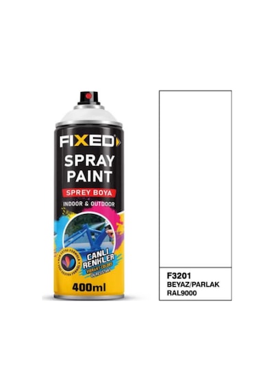 Sgs Sprey Boya Akrilik Parlak Beyaz Ral 9000 400 Ml