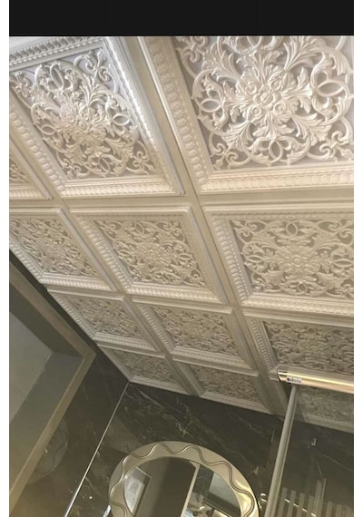 Diecor Led Döşenebilir Asma Tavan Uyumlu 60x60 Dekoratif Tavan Paneli Beyaz 60 X 60 Model:xa287