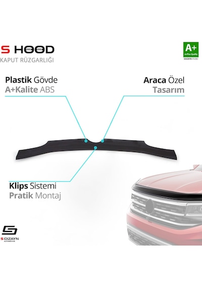 S-dizayn Mercedes Sprinter Abs Plastik Kaput Rüzgarlığı 2000-2006 A+kalite