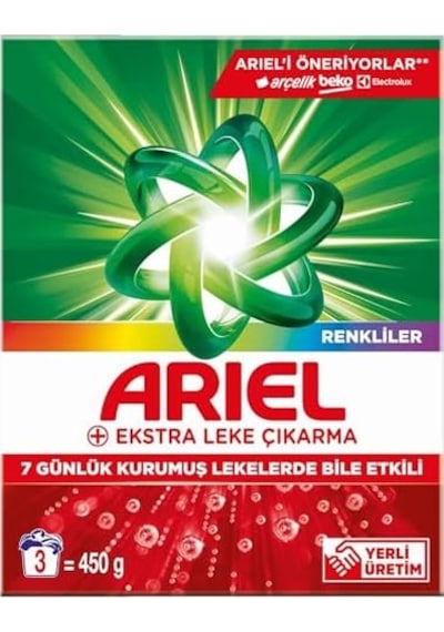 Ekstra Leke Çıkarma Renkliler Toz Çamaşır Deterjanı 450 Gram 3 Yıkama