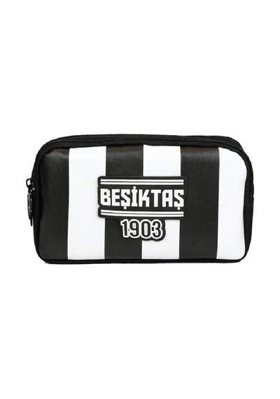 İki Gözlü Erkek Çocuk Beşiktaş 1903 Baskılı Siyah - Beyaz Okul Kalem Çantası/kalemlik - 26360 Genel