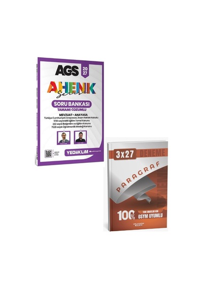 Yediiklim 2027 Meb-ags Mevzuat-anayasa Soru Bankası Çözümlü Ahenk Serisi +anla Kazan Paragraf