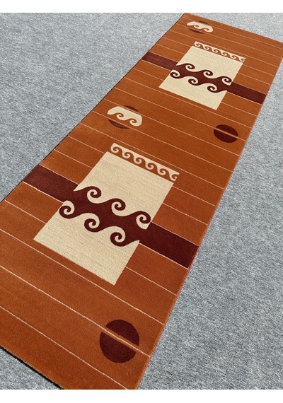 Saray Halı İgnis 1725 100x300 Terra 3 Metre Sık Dokuma Yolluk