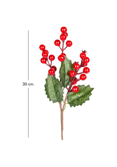 Yılbaşı Çiçeği Pike Berry Kırmızı-yeşil 30 Cm.
