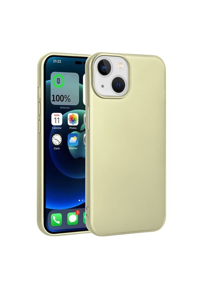 Zore Apple iPhone 15 Uyumlu Omsy Premier Silikon Kılıf-gold