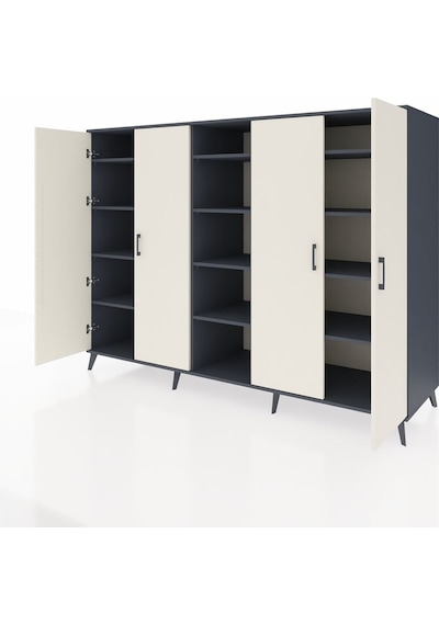 Kronos Dolap 12 Raflı 4 Kapaklı 220x59x163 Antrasit-aytaşı/antrasit Aytası/antrasıt - Antrasıt Kronos Dolap 12 Raflı 4 Kapaklı 220x59x163 Antrasit-aytaşı/antrasit Aytası/antrasıt - Antrasıt