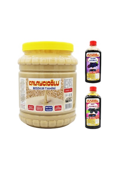 Kalaycıoğlu Ozkır Beyaz Tahin 1900 G + Üzüm ve Dut Pekmezi 2 x 950 G