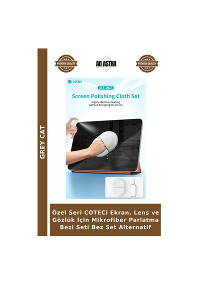 Özel Seri Coteci Ekran, Lens Ve Gözlük İçin Mikrofiber Parlatma Bezi Seti Bez Set Alternatif