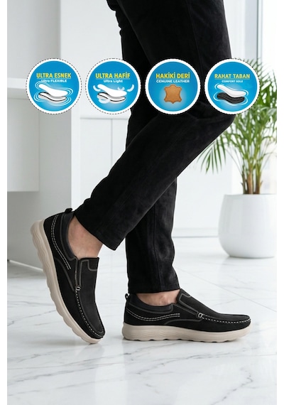 Ayakmod Premium 2406 M Siyah Nubuk Erkek Günlük Ayakkabı