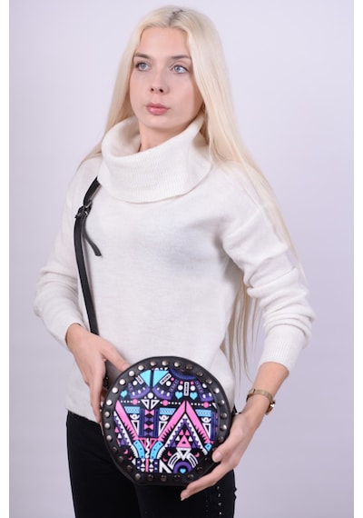 Housebags Mor Çizgili Kadın Omuz Çantası 152 Mor Çizgili