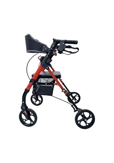 Loco Alüminyum Lüks Rollator Hafif Gövde, Fren Sistemli, Oturmalı Yürüme Destek Aracı Plus Pr-885