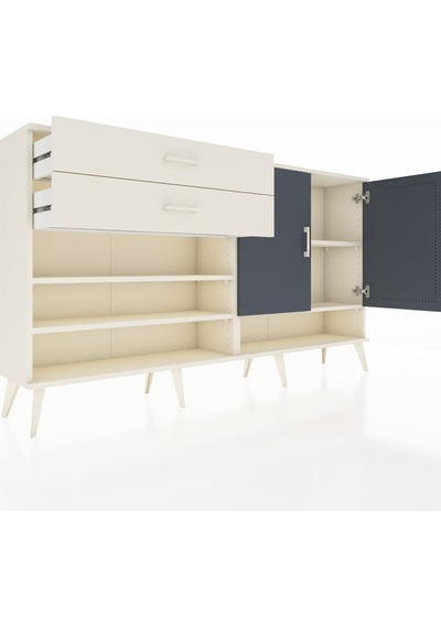 Arges Konsol 4 Raflı 2 Çekmeceli 2 Kapaklı 176x30x99 Aytaşı-antrasit/aytaşı Antrasıt/aytası - Aytası Arges Konsol 4 Raflı 2 Çekmeceli 2 Kapaklı 176x30x99 Aytaşı-antrasit/aytaşı Antrasıt/aytası - Aytası