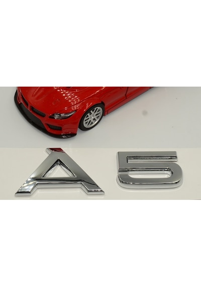 Audi A5 Bagaj Krom 3M Yazı Logo Gümüş Krom