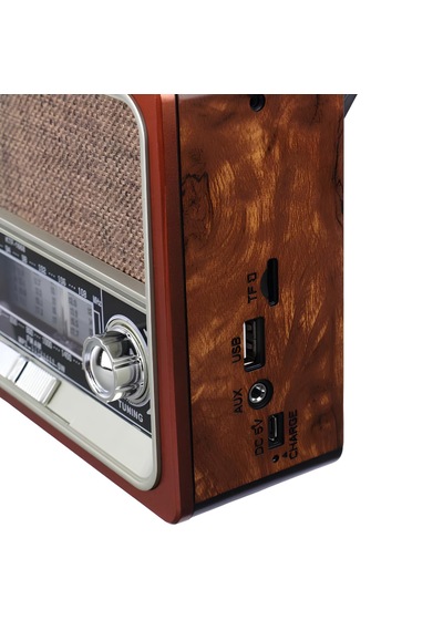 Ktf-1668 Nostalji Radyo Bluetooth Hoparlör Fenerli Solar Şarjlı