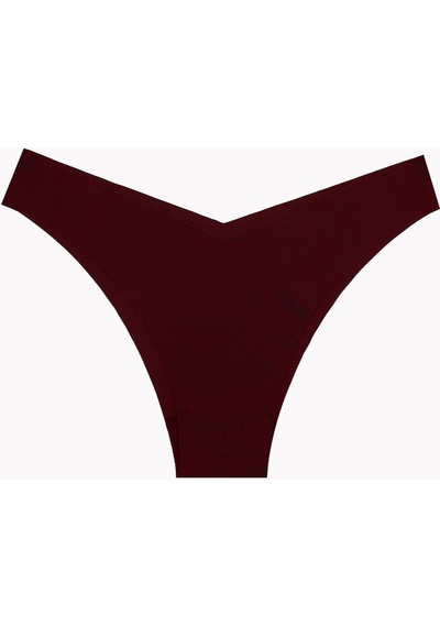 Nbb Kadın Ten Bordo Cappuccino 3lü Lazer V Shape Brazillian Külot Çok Renkli