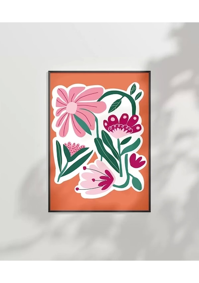 Çerçevesiz Poster Floral Enerji