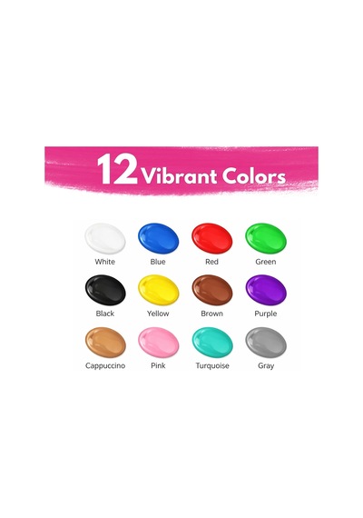 Lexroo Superart Akrilik Boya Seti 12'li 12x50 Ml