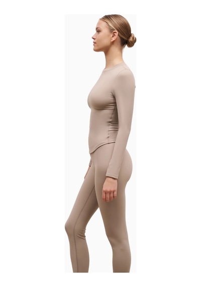 Because Of Alice Base Sculpting Long Sleeve Top Uzun Kollu Şekillendirici Kadın Üst Bej