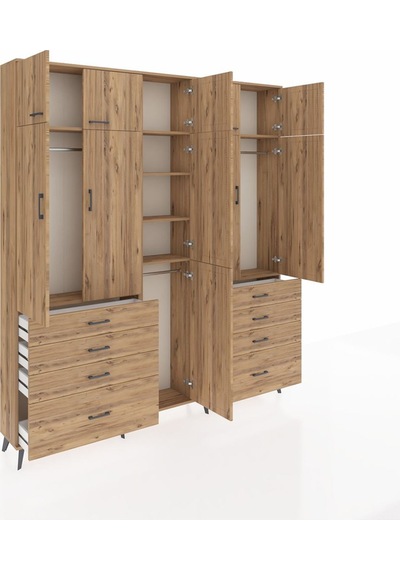 Arges Dolap 8 Raflı 8 Çekmeceli 3 Askılı 220x30x243 Çam-çam/çam Atlas Çam/atlas Çam Arges Dolap 8 Raflı 8 Çekmeceli 3 Askılı 220x30x243 Çam-çam/çam Atlas Çam/atlas Çam
