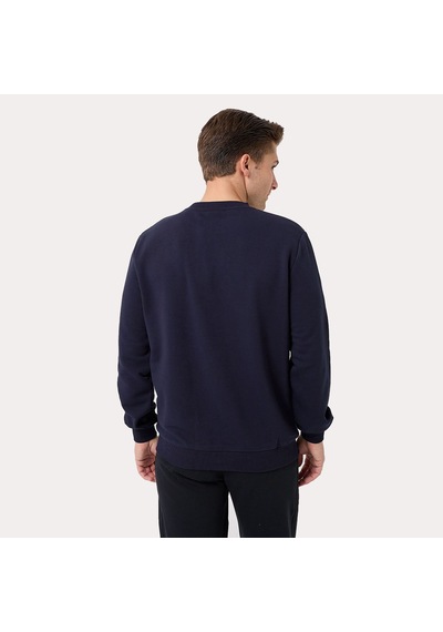 Lacivert Fila Erkek Bisiklet Yaka Sweatshirt Asymmetrical Tm411155 Lacivert