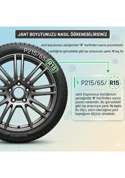 Fiat Egea 15 İnç Uyumlu Jant Kapağı 1 Adet B2003