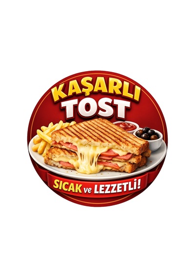 Mayeka Kaşarlı Tost Temalı Büfeler Cafeler Tostçular İçin Ahşap Duvar Kapı Dekoratif Süs Tablo 2