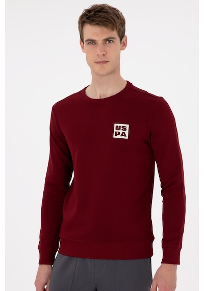 U.S. Polo Assn. Erkek Regular Fit Bisiklet Yaka Bordo Sweatshirt 50293456-VR014