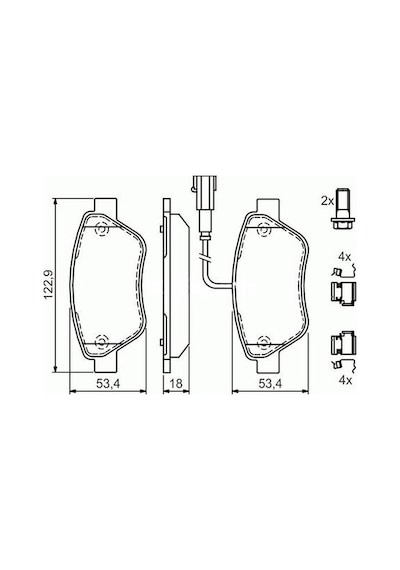 Opar 77366134 Ön Balata Punto Evo 1.2-1.3d Multijet -1.4-1.4 16v 07 2008 Sası No Dan Itıbaren 1096217 77365543