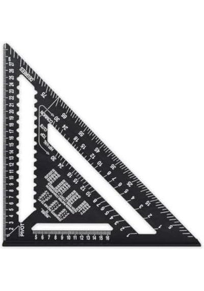 Sgs Alüminyum Üçgen Gönye, 300 Mm, Siyah, Ölçüm Aracı, Model Sgs1696